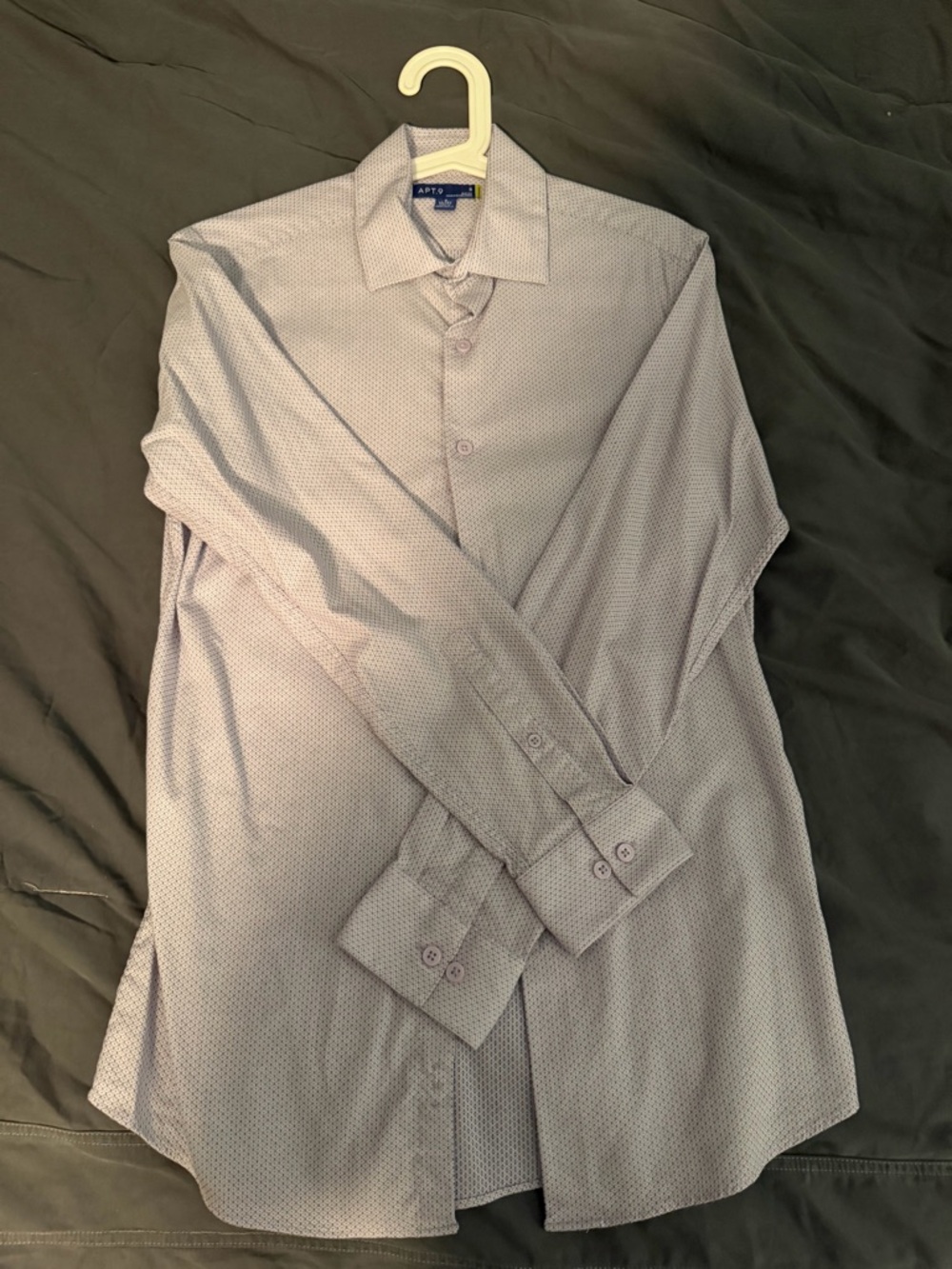 Apt. 9 Men's Light Lavender Microdot Dress Shirt